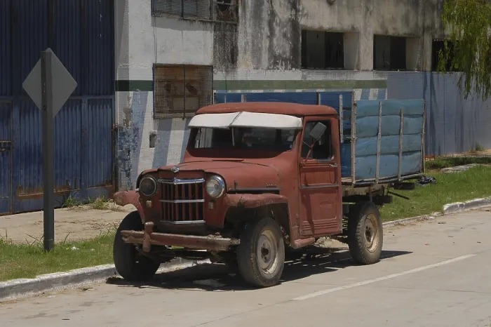 Framed Print : Old, run-down pickup truck still in use Framed Print : Old, run-down pickup truck still in use
