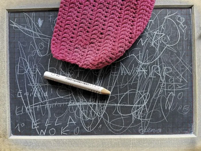 Framed Print : Old school blackboard with pen and wipe, school Framed Print : Old school blackboard with pen and wipe, school