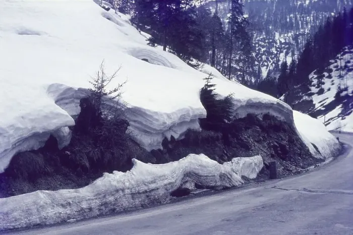 Framed Print : Old snow on the Achen Pass, Tyrol