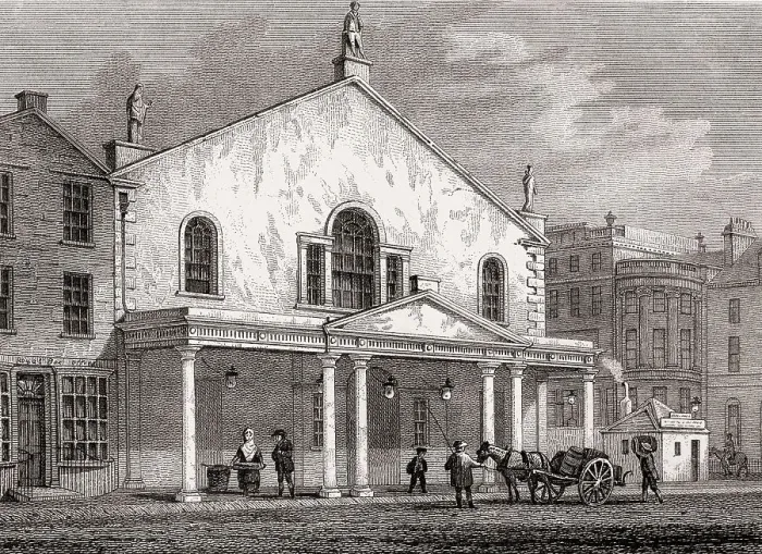 Framed Print : The old Theatre Royal on Princes Street in 1829