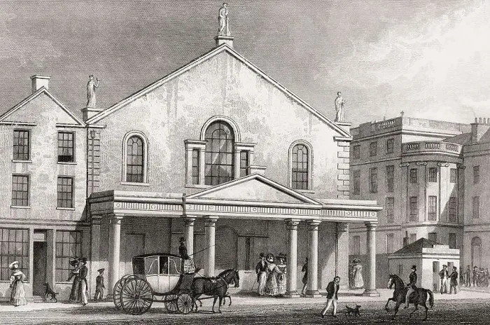 Framed Print : The old Theatre Royal on Princes Street in 1829 Framed Print : The old Theatre Royal on Princes Street in 1829