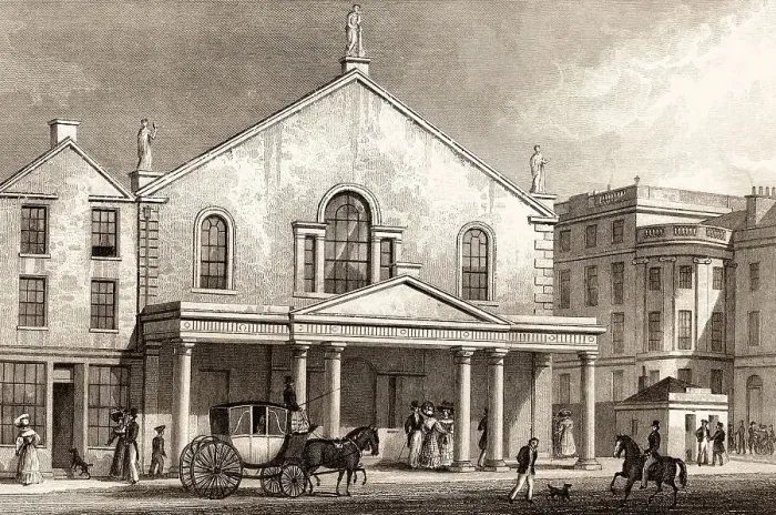 Framed Print : The old Theatre Royal on Princes Street in 1829 Framed Print : The old Theatre Royal on Princes Street in 1829