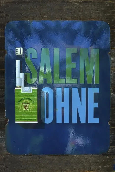 Framed Print : Old tin sign from the 1950s, Salem without Framed Print : Old tin sign from the 1950s, Salem without