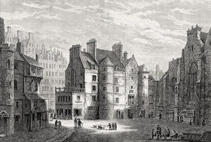 Framed Print : The Old Tolbooth, High Street, Royal Mile in Edinburgh