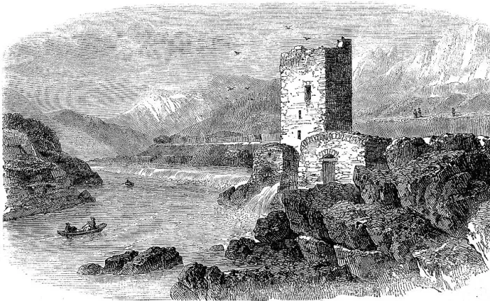 Framed Print : Old tower serving as a mill on the banks of the Herault