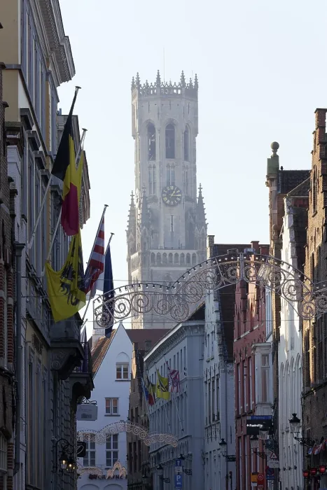 Framed Print : Old town alley with view of Belfort
