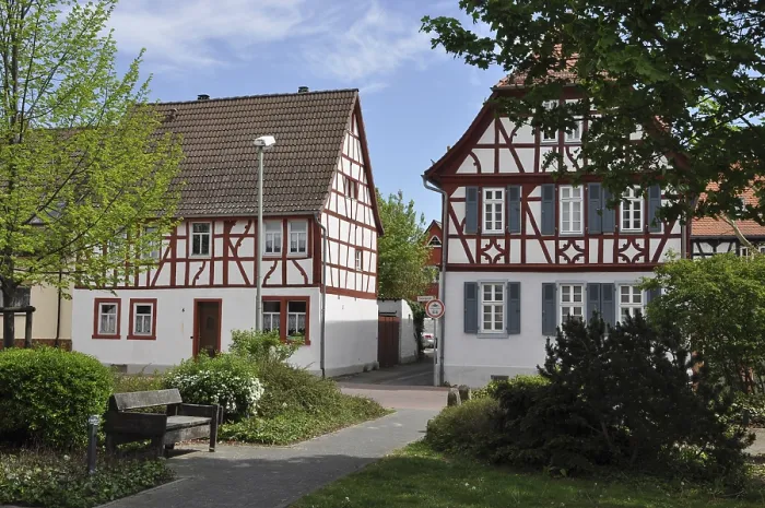 Framed Print : Old town, Gernsheim, Ried, Hesse