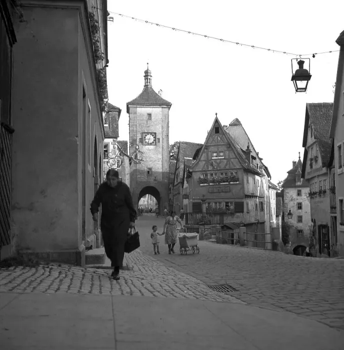 Framed Print : Old town with half-timbered houses approx