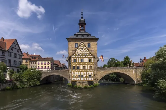 Framed Print : Old Town Hall at the Regnitz, Bamberg