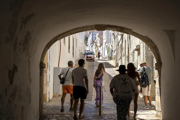 Framed Print : The old town of Lagos, in the passage of the city gate