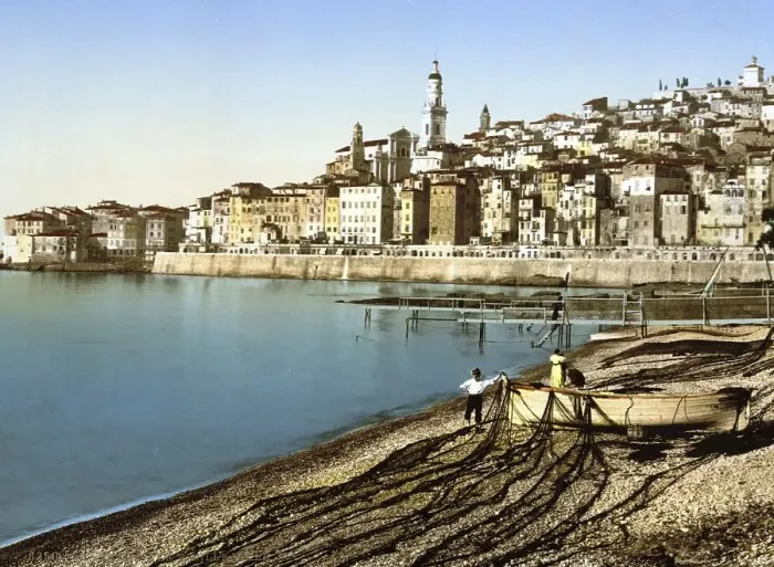 Framed Print : Old town of Menton on the Riviera