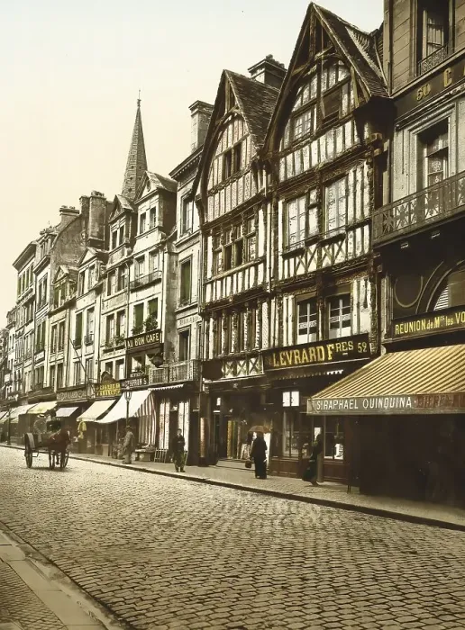 Framed Print : Old town, here the rue St. Pierre Framed Print : Old town, here the rue St. Pierre