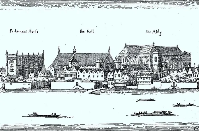 Framed Print : Old view of Westminster, House of Parliament Framed Print : Old view of Westminster, House of Parliament