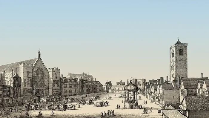 Framed Print : Old view of Westminster, London Framed Print : Old view of Westminster, London