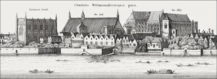 Framed Print : Old view of Westminster, London