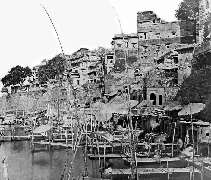 Framed Print : Old vintage lantern slide of banaras ghat, uttar pradesh, India, Asia Framed Print : Old vintage lantern slide of banaras ghat, uttar pradesh, India, Asia