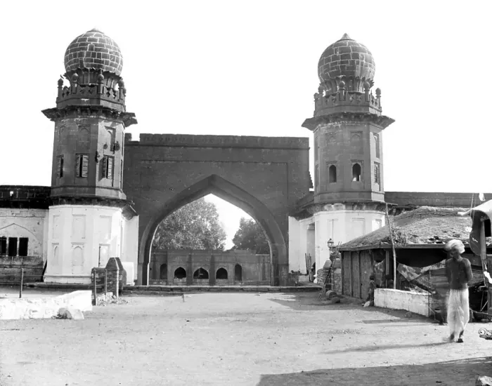 Framed Print : Old vintage lantern slide of mecca gate, bijapur, karnataka, India, Asia Framed Print : Old vintage lantern slide of mecca gate, bijapur, karnataka, India, Asia