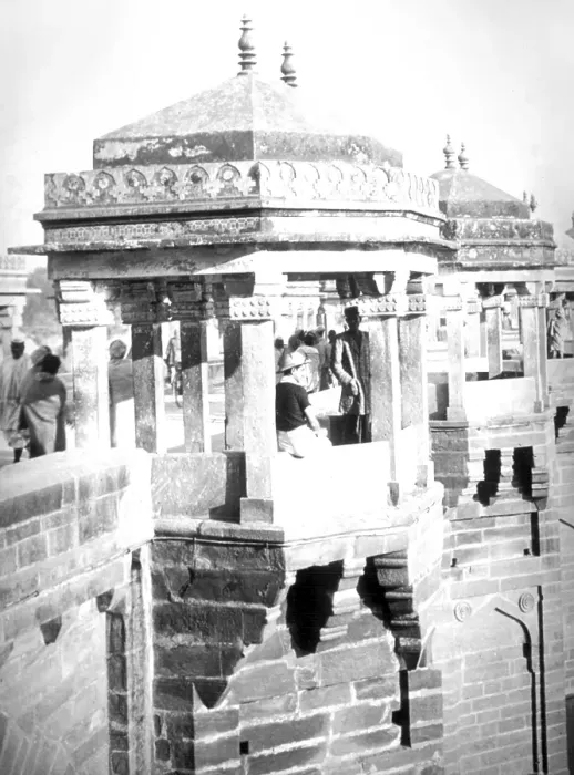 Framed Print : Old vintage lantern slide of shahi bridge, jaunpur, uttar pradesh, India, Asia