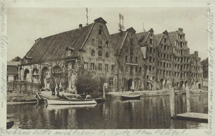 Framed Print : Old warehouses on the Trave, Luebeck