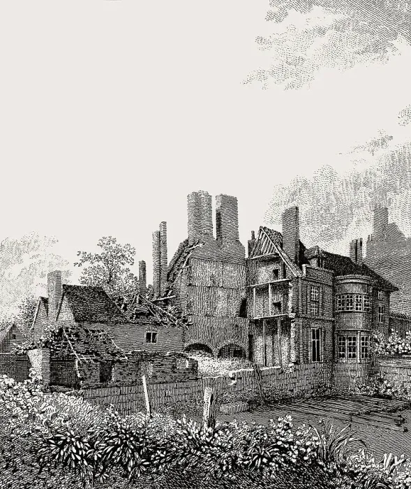 Framed Print : Part of old Whitehall palace, seen from the water