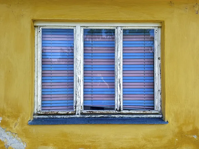 Framed Print : Old window with white blinds in front of a yellow wall Unterretzbach Weinviertel Lower Austria Austria Framed Print : Old window with white blinds in front of a yellow wall Unterretzbach Weinviertel Lower Austria Austria