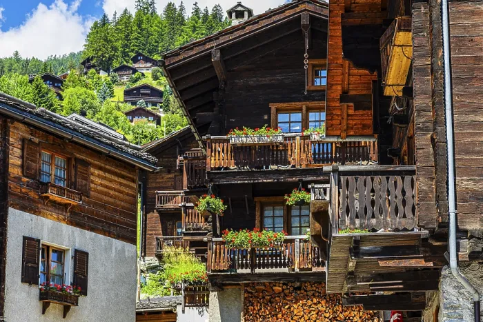 Framed Print : Old wooden houses in log construction Framed Print : Old wooden houses in log construction