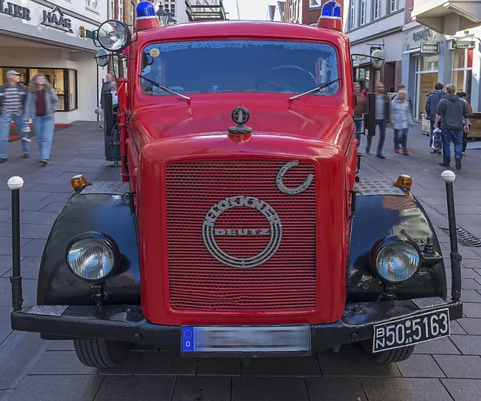Framed Print : Oldtimer built in 1941, heavy fire engine Kloeckner Humboldt Deutz Framed Print : Oldtimer built in 1941, heavy fire engine Kloeckner Humboldt Deutz