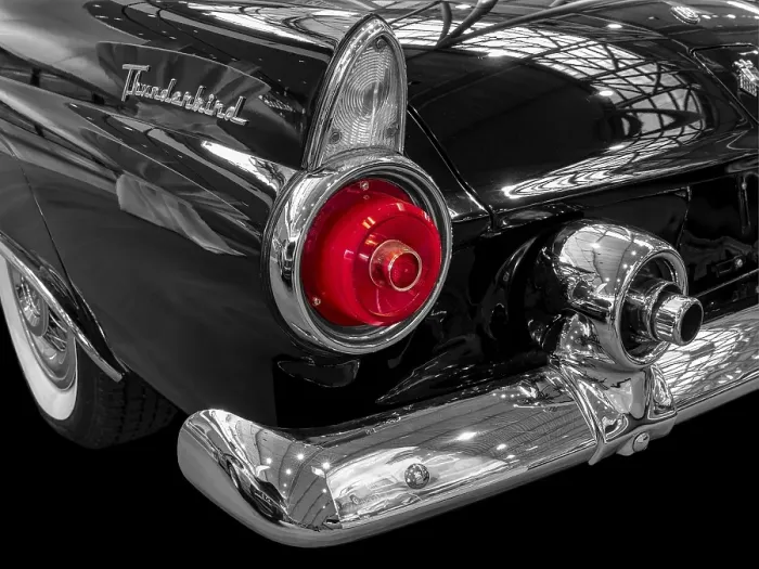 Framed Print : Oldtimer detail, Ford Thunderbird 1955