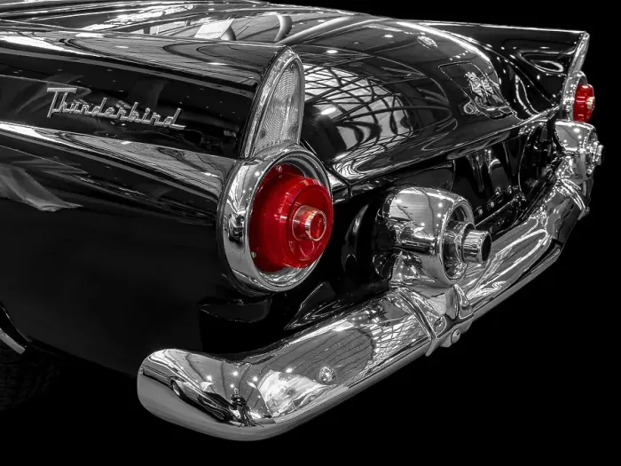 Framed Print : Oldtimer detail, Ford Thunderbird 1955