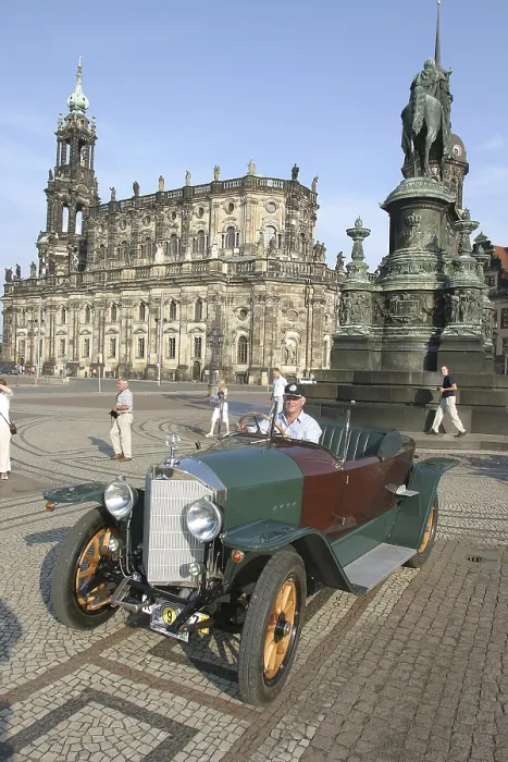 Framed Print : Oldtimer Mercedes in front of the cathedral in Dresden Framed Print : Oldtimer Mercedes in front of the cathedral in Dresden