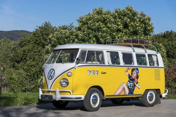Framed Print : Oldtimer VW T1, Bulli, year of construction 1967
