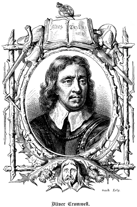 Framed Print : Oliver Cromwell (1599-1658) Lord Protector and head of the Commonwealth of England