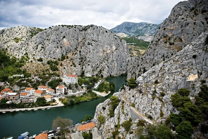 Framed Print : Omis, an old town at the Adriatic coast