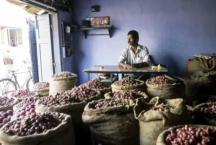 Framed Print : Onion wholesale shop at Nagercoil Framed Print : Onion wholesale shop at Nagercoil