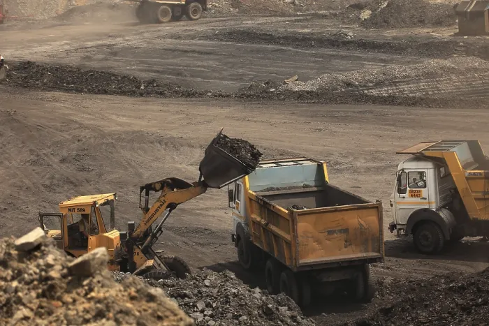 Framed Print : Open cast coal mines of the Mahanadi Coal Fields Limited at Jharsuguda Orissa India