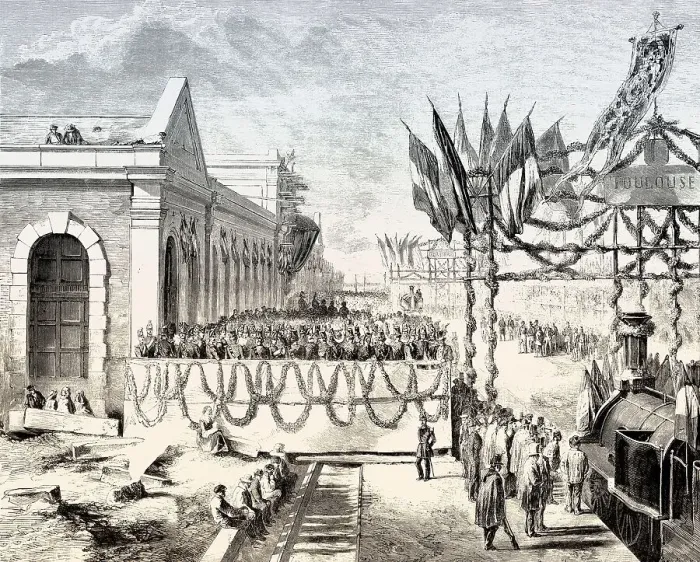 Framed Print : Opening ceremony of the Bordeaux-Sete railway