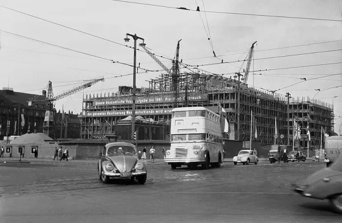 Framed Print : Opera construction site, 1956-1959