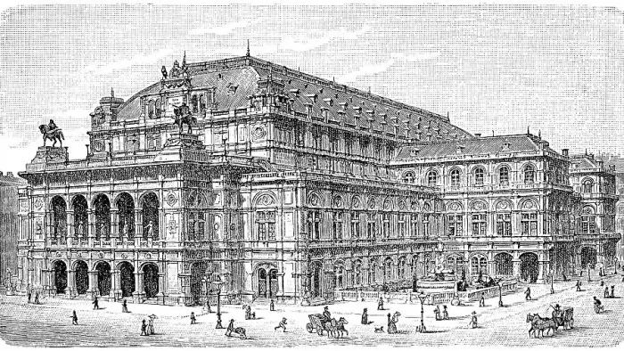 Framed Print : The Opera House in Vienna, 1888 Framed Print : The Opera House in Vienna, 1888