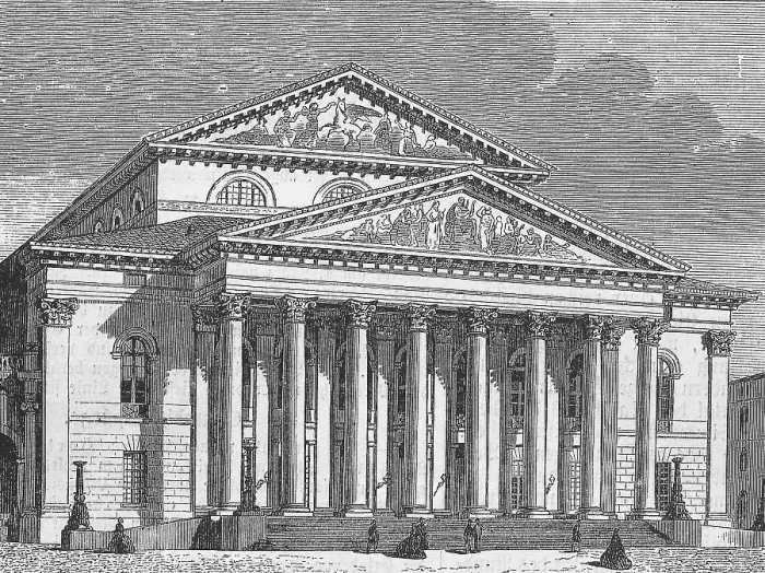 Framed Print : Opera at Munich, Bavaria, woodcut