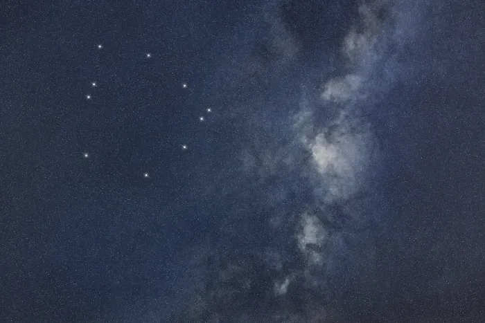 Framed Print : Ophiuchus star constellation, Night sky