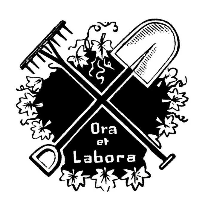 Framed Print : Ora et labora, pray and work, sign for gardening Framed Print : Ora et labora, pray and work, sign for gardening