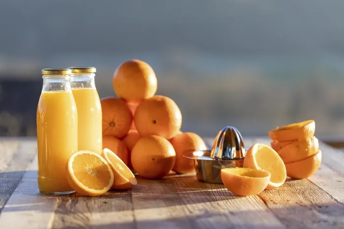 Framed Print : Orange juice, organic, homemade