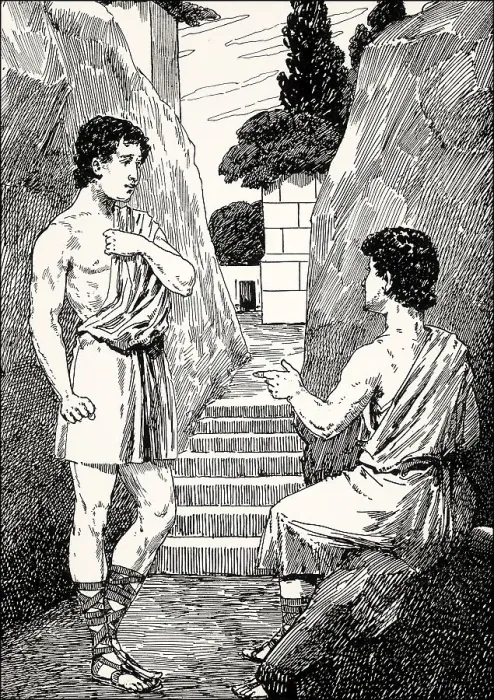 Framed Print : Orestes with Pylades, oracle of Apollo Framed Print : Orestes with Pylades, oracle of Apollo