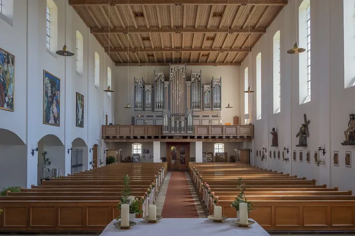 Framed Print : The organ loft, St Mary's is the Catholic parish church
