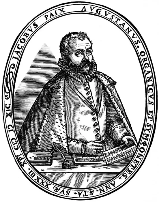 Framed Print : Organist, organ builder and bandmaster Jacobus or Jacob Paix (1556- c)