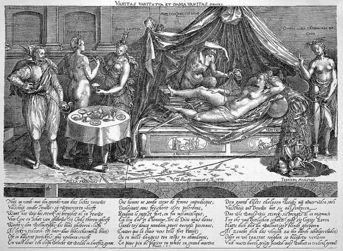 Framed Print : Orgy, symbolic and satirical copper engraving by W Framed Print : Orgy, symbolic and satirical copper engraving by W