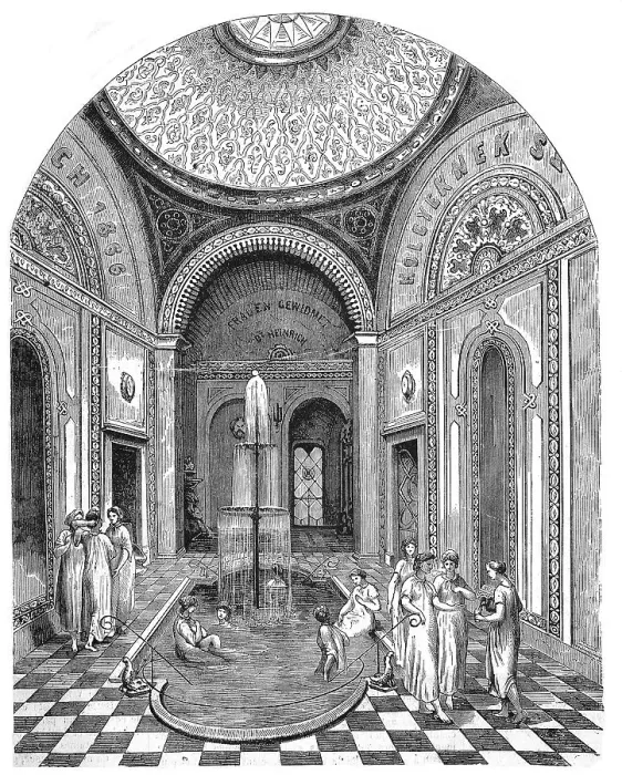 Framed Print : Oriental Baths in Budapest, Spa