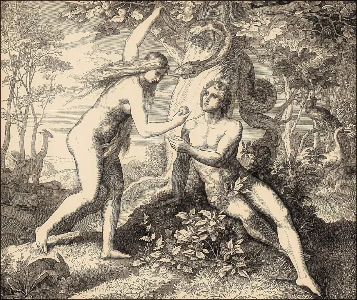 Framed Print : Original sin, fall of man, by Julius Schnorr von Carolsfeld Framed Print : Original sin, fall of man, by Julius Schnorr von Carolsfeld