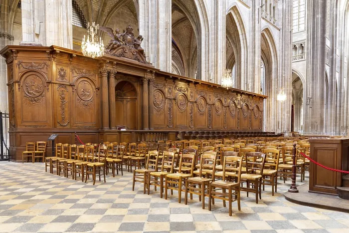 Framed Print : Orleans, France, October 11, 2019: Interior of the Royal cathedral of the Holy Cross in Orleans in France