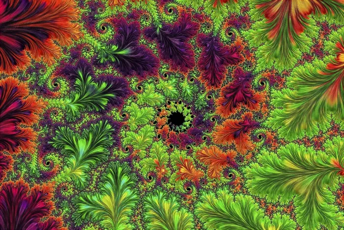 Framed Print : Ornate fractal background - abstract computer-generated image
